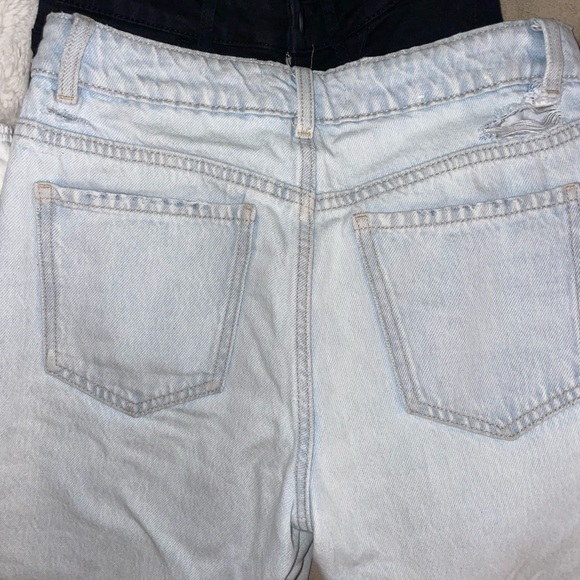 Garage wide leg light blue denim jeans mid rise - Picture 4 of 6